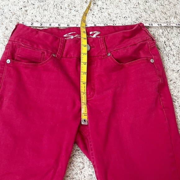Seven7 Tummless Solid Pink Mid Rise Skinny Jeans Size 10 Stretchy Pockets - Picture 5 of 8
